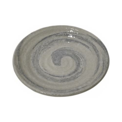 【飲食店定番】荒彫 7.5寸深皿 白波 φ23×4.5(cm)