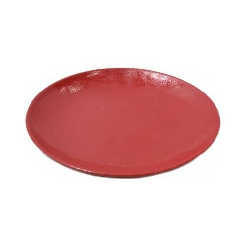 【飲食店定番】メラミン製 丸皿245 いぶし赤