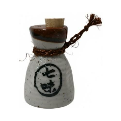 【飲食店定番】梨地七味入れ 6×6×8.5(cm)