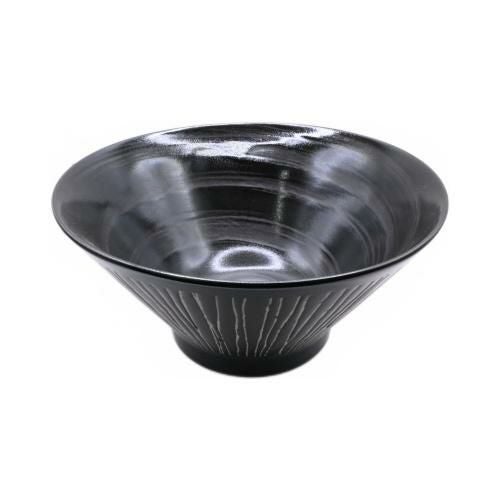 【飲食店定番】黒彫刻十草 6.3反丼 φ19.3×φ19.3×9.5(cm)