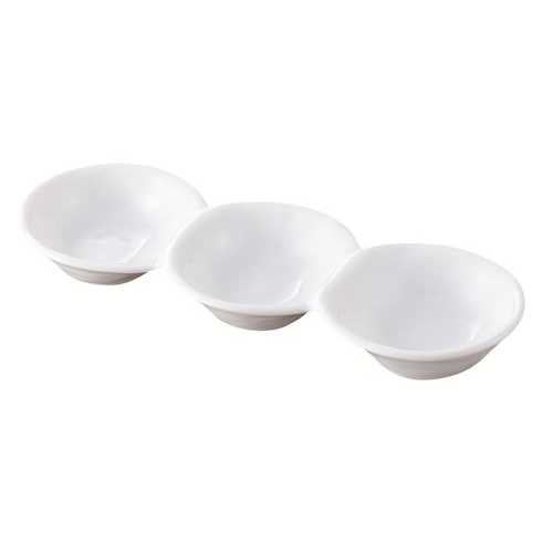 293-79 だんご3品皿 白磁