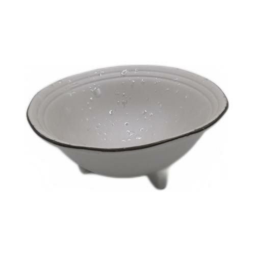 【飲食店定番】ラスタープラチナ 3ツ足3.8鉢 11.5×11.5×5(cm)