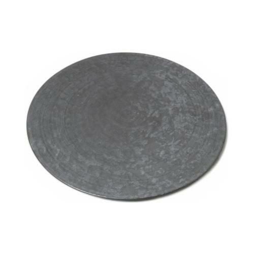 【飲食店定番】いぶし銀 タタキフラット 24.5cm丸皿 φ24.5×1.3(cm)