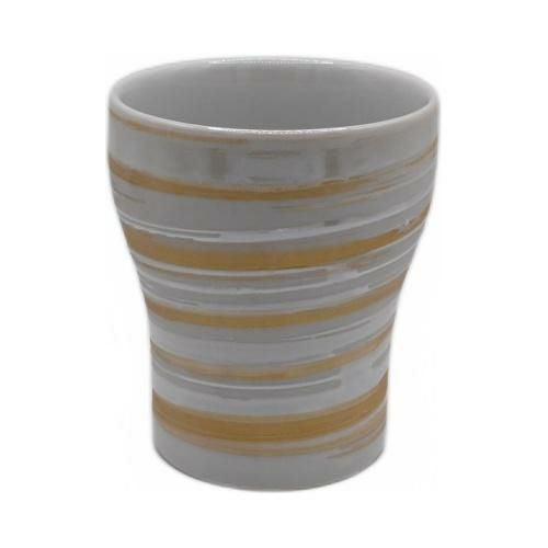 【飲食店定番】金彩刷毛 焼酎カップ 白 φ8×φ8×9.2(cm)