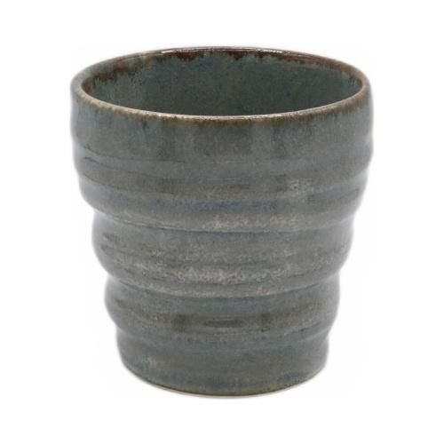 【飲食店定番】青窯変 削り目カップ 小 φ8.4×φ8.4×8(cm)