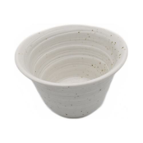 【飲食店定番】白マット 千段反小鉢 φ9×φ9×6(cm)
