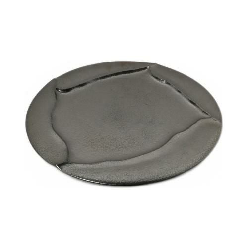 【飲食店定番】炭化土プラチナ トリトス23.5cm皿 φ23.5×φ23.5×2(cm)