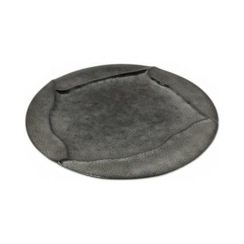【飲食店定番】炭化土プラチナ トリトス20cm皿 φ20×φ20×1.5(cm)
