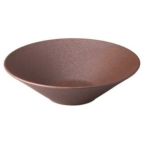 294-09 赤茶備前 24cm浅ボール