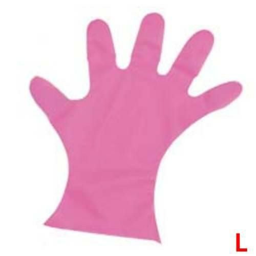 カラーマイジャストグローブ #28 化粧箱(5本絞り)200枚入 ピンク L 27μ