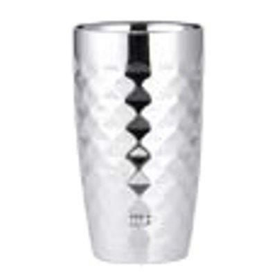 18-8 二重ビアタンブラー ダイヤモンドカットYJ1192