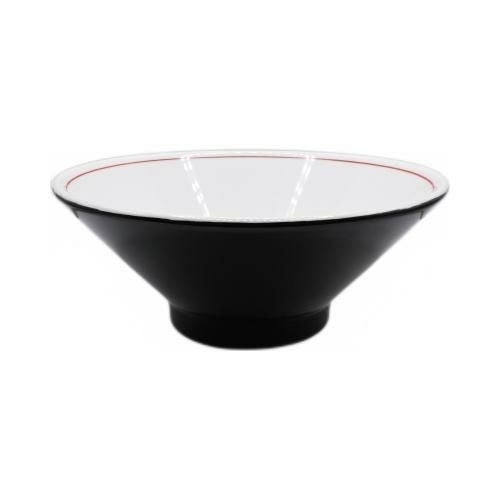 飲食店定番】切立高台6.5丼 黒釉(中白) φ20×φ20×9(cm)/業務用/新品