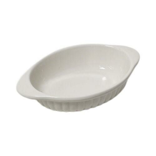 【飲食店定番】グラタン皿 舟型白17.5cm