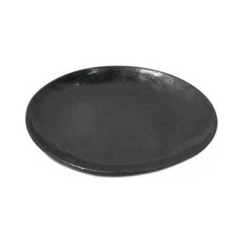 【飲食店定番】メラミン製 丸皿245 いぶし黒