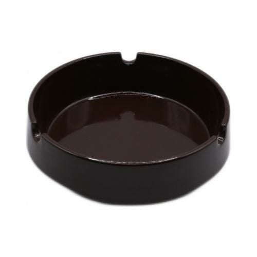 【飲食店定番】メラミン製 スタック灰皿(茶) 9×9×2.5(cm)
