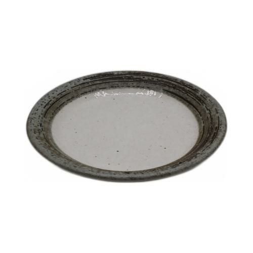 【飲食店定番】粉引ブラウンライン 4.5深皿 15×15×2(cm)