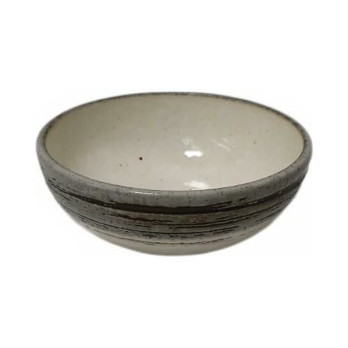 【飲食店定番】粉引ブラウンライン 3.5ボール 11×4(cm)