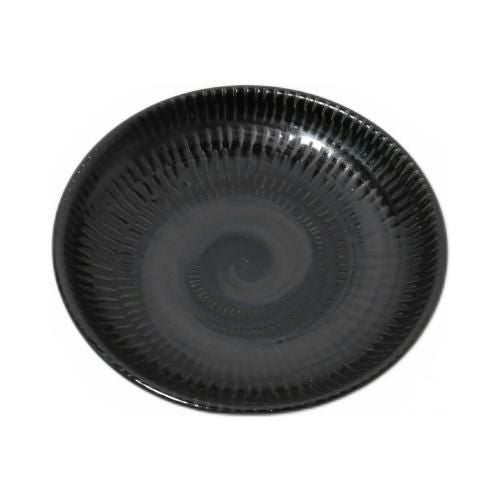【飲食店定番】黒民芸4.0皿 φ13.6×φ13.6×2.5(cm)
