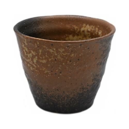 【飲食店定番】黒備前 縄文ロックグラス 9.2×9.2×7.7(cm)