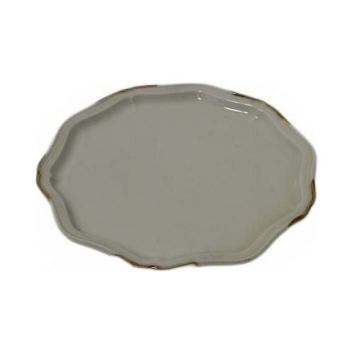 【飲食店定番】渕錆灰釉変型十角20cm皿 20×20×2(cm)