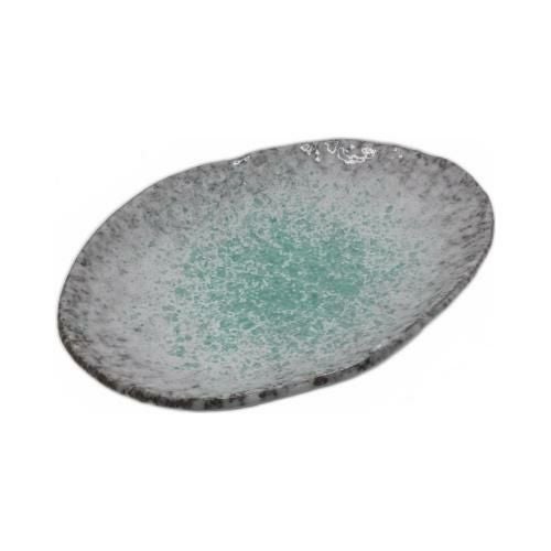 【飲食店定番】青釉 8号小判皿 24×17×4(cm)