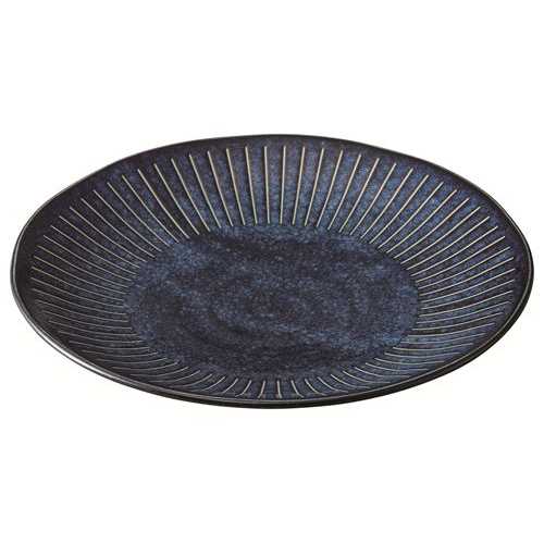 838-0605 窯変紺十草 23cm皿/業務用/新品/小物送料対象商品 | カップ