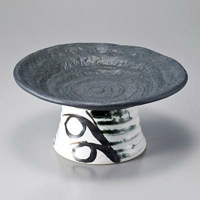 桂川（黒）特高台６寸皿