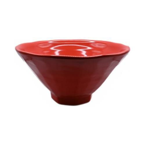 【飲食店定番】赤釉 八角6.3丼 19×9.7(cm)