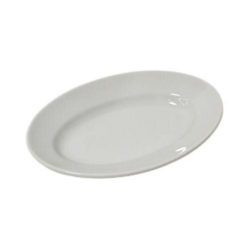【飲食店定番】ベーシックホワイト 17cmプラター 17.1×11.3×2.8(cm)