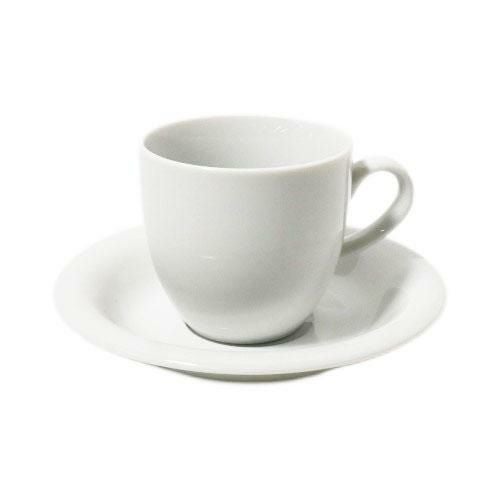 【飲食店定番】ホワイトハット コーヒー碗皿 カップφ7.2×H6.8/ソーサー14.3×H2.5(cm) 4入