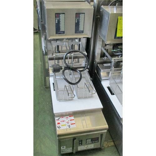 業界最長1年保証】【中古】電気卓上オートリフトフライヤー ニチワ電機