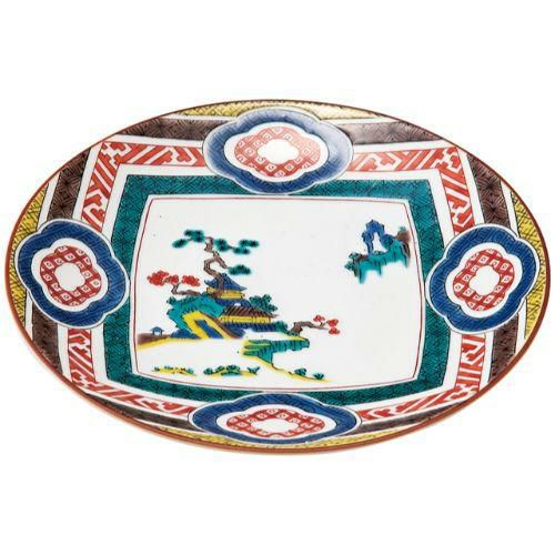 10.5cm豆皿 古九谷木瓜ちらし山水図/業務用/新品/小物送料対象商品