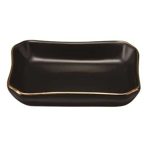 80-52 ロマネスク(金付)長角灰皿(黒)
