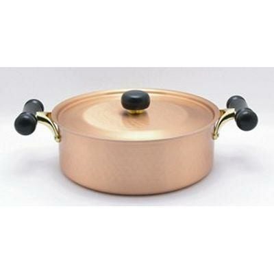 銅IHアンティック 浅型鍋 IH-104 24cm