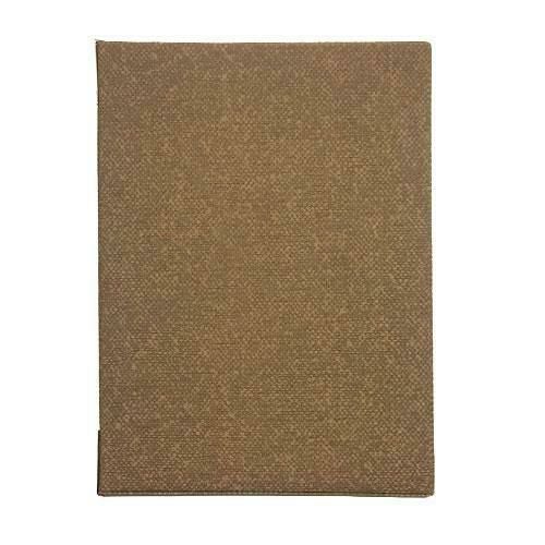 【即納可】<br>TB メニューブック 麻タイプ (A4 6ページ仕様) TOM-002 ブラウン/テンポスオリジナル（A4サイズ）