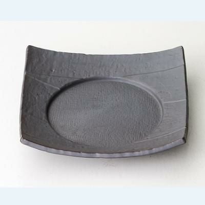 料亭削り5.5寸角皿