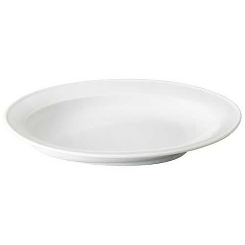 51-91 楕円カレー皿 白