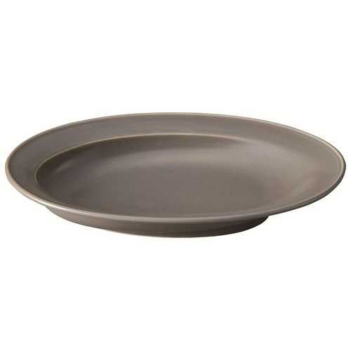 51-92 楕円カレー皿 グレー