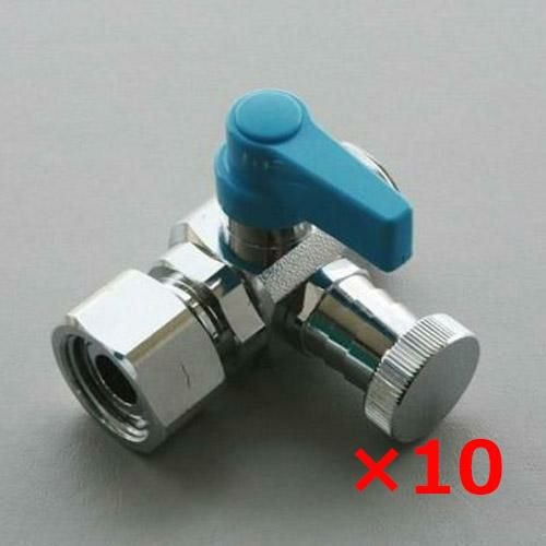 【オルガノ】フラッシング用三方バルブG1/2 エア抜き用三方止水弁G1/2取合水道配管浄水器用 10個セット