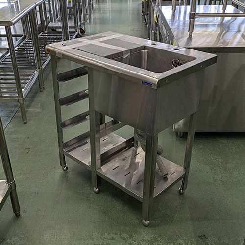 KPOM1-750,KPOMC1-750 【東製作所】 引出付一槽水切シンク 幅750×奥行