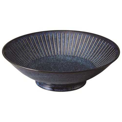 838-0619 窯変紺十草 8.0麺鉢
