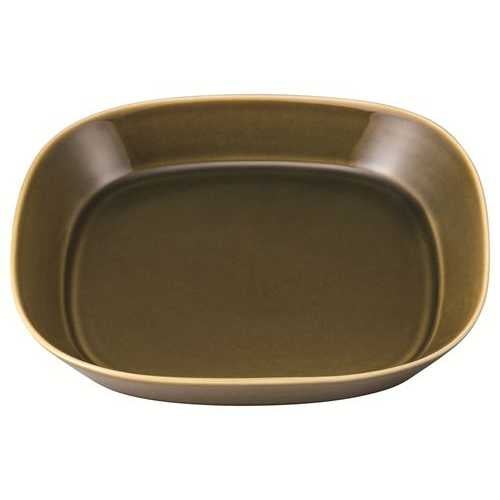 876-2201 ホリデイ Holiday 21.5cm深皿 オリーブ