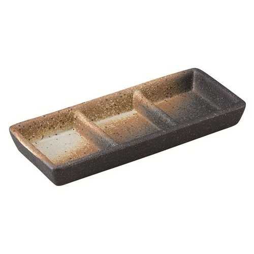 02-62 黒備前 三品薬味皿(小)