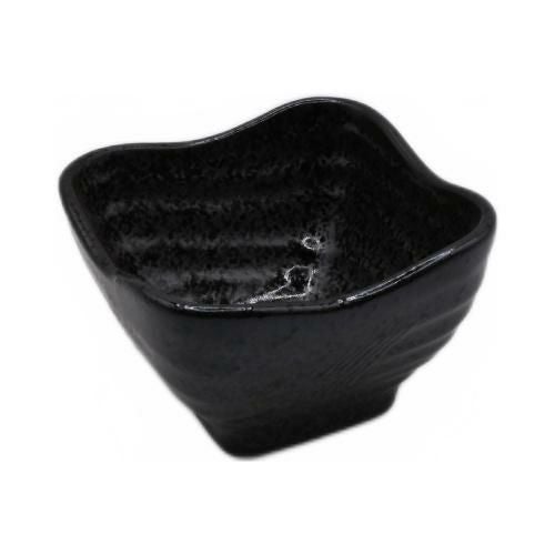 【飲食店定番】3.0角小鉢 黒水晶 7.5×7.5×4.9(cm)/10入り