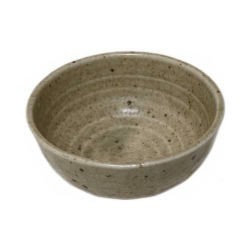 【飲食店定番】灰釉ベージュ 石垣小鉢 φ9.4×φ9.4×4.6(cm) 10入