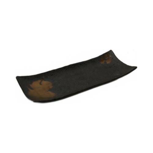 【飲食店定番】いぶし金彩飛ばし 長角前菜皿 24×9.4×3(cm)