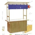 【受注生産品】組立式屋台 化粧合板 11-455-6 幅1500×奥行950×高さ2050 天板サイズ：幅1435×奥行680(mm)