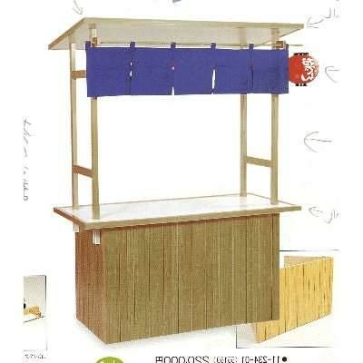 【受注生産品】組立式屋台 化粧合板 11-455-6 幅1500×奥行950×高さ2050 天板サイズ：幅1435×奥行680(mm)