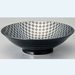 ☆市松 黒 ８．０めん鉢