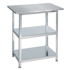 ステンレス一人用作業台(固定式) SU-075/外寸：幅750×奥行500×高さ790mm